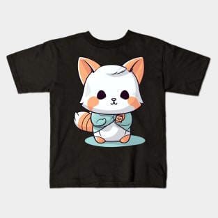 This fox is a martial arts master Kids T-Shirt